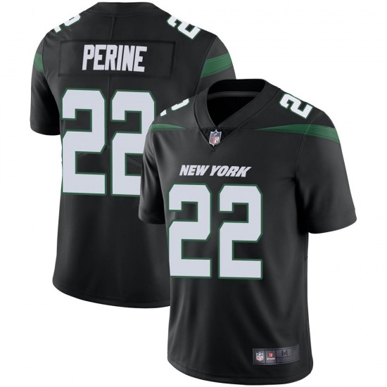 Men's New York Jets #22 La'Mical Perine Black Vapor Untouchable Limited Stitched Jersey